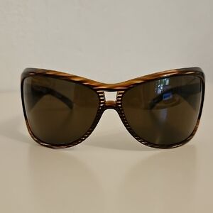 Spectre Brown Oversized Wrap Sunglasses